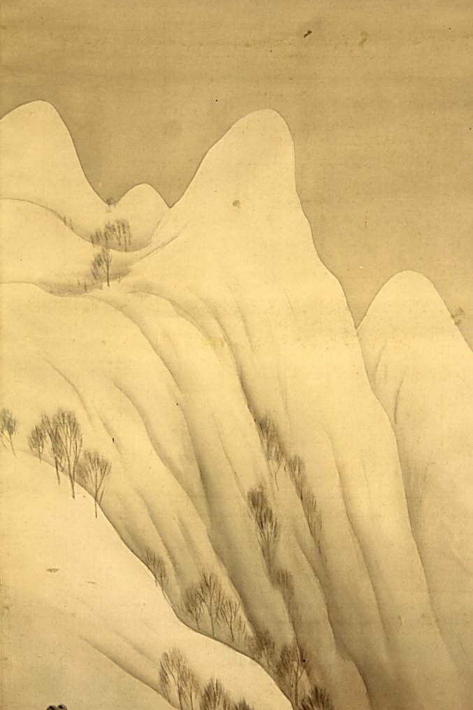 冬山水 Winter Sansui-ga - With signature and seal 幽翠 Yusui - 日本  (没有保留价) #1.0