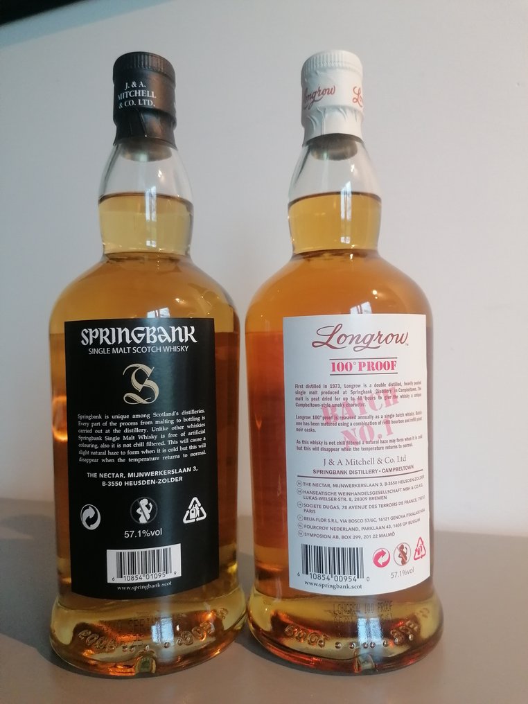 Springbank 5yo 100° Proof + Longrow 100° Proof - 70 cl - 2 flaschen #1.0