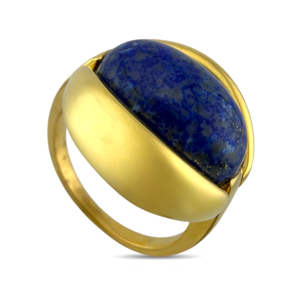 Cartier - Bague - 18 carats Or jaune, Bague Cartier en or jaune 18 carats et lapis lazuli Lapis-lazuli #1.0