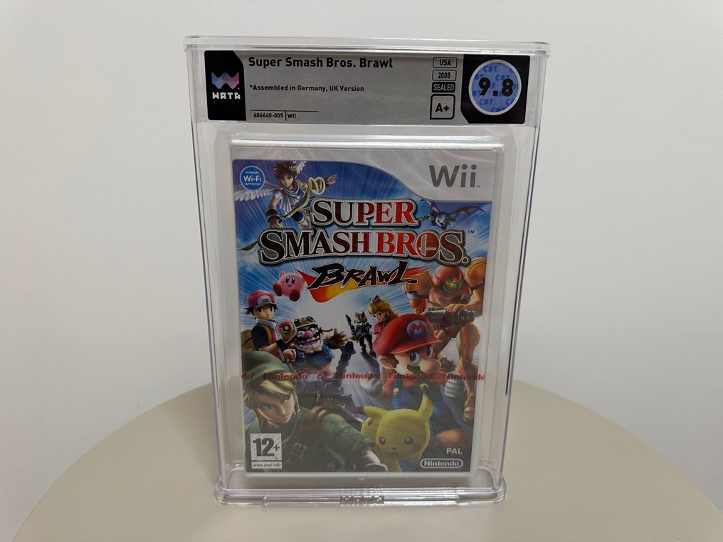 Nintendo - Wii - Super Smash Bros. Brawl (Wii, 2008) – WATA 9.8 A+ – Fully Sealed – UK Version (Assembled in Germany) - Videospill - I originalt forseglet eske (rød stripe) #3.2