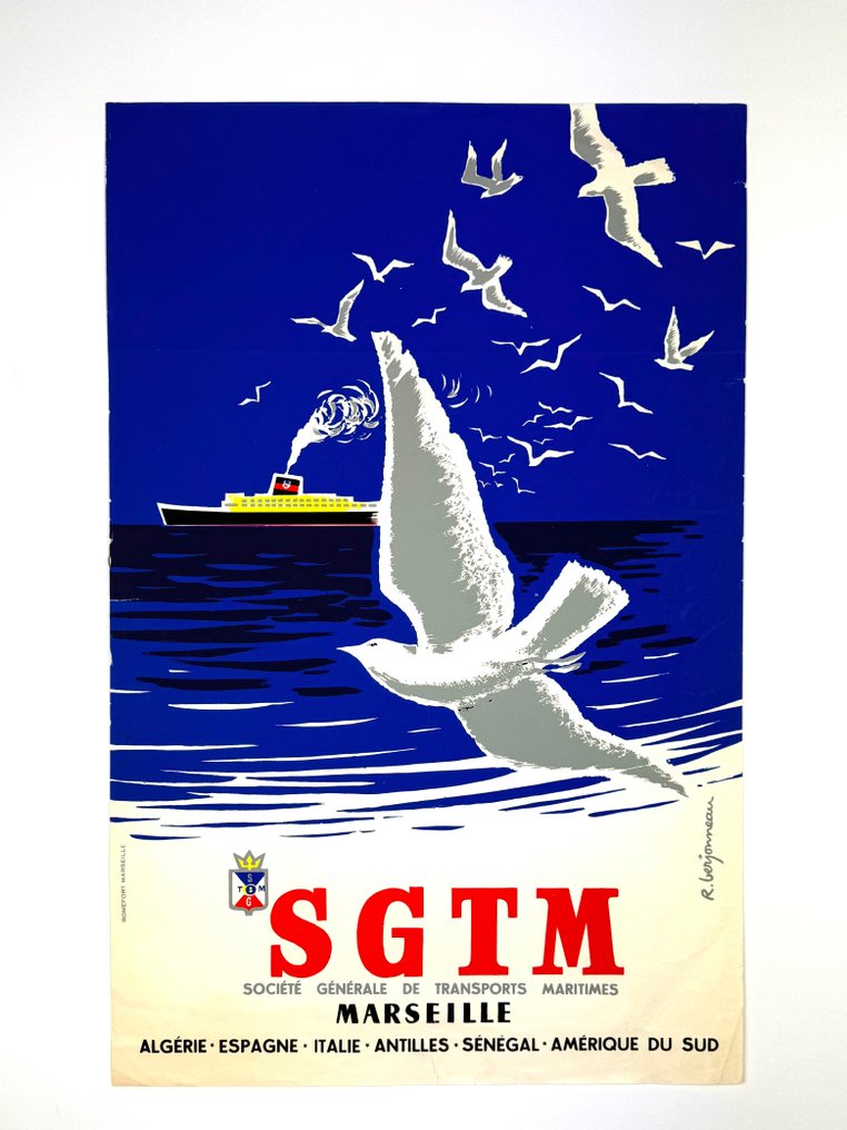 Raul Berjonneau - Original Vintage Raul Berjonneau Silkscreen - 1950 - Anni ‘50 #4.3