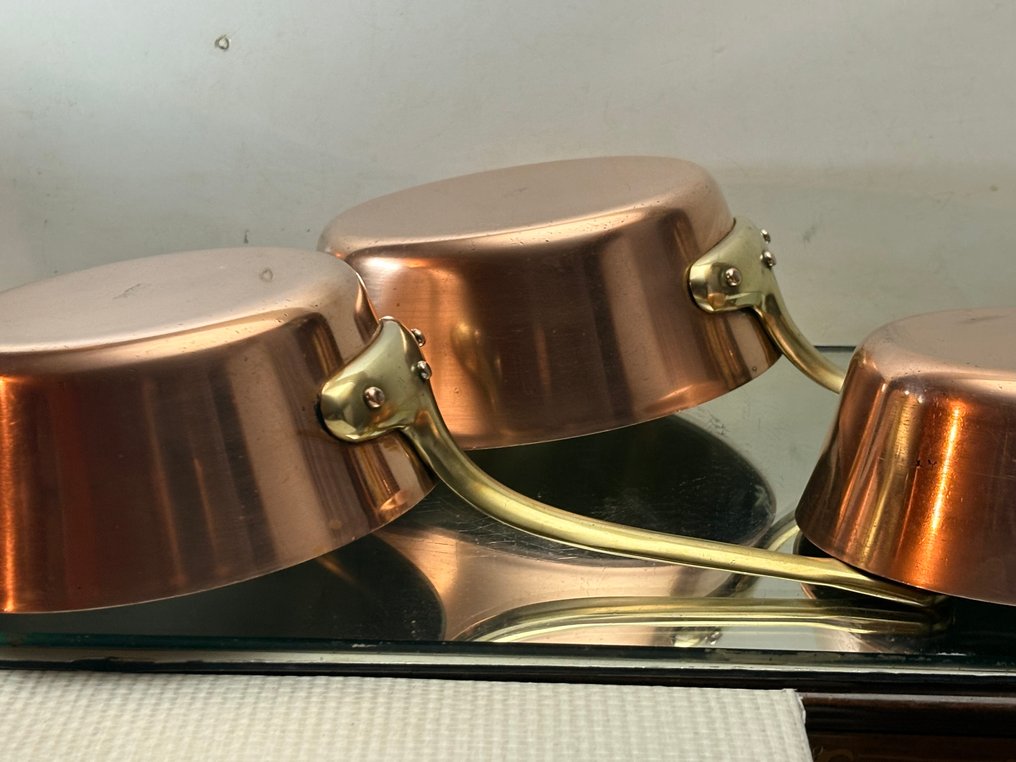 Pande (3) - COOK DRIE professionelle pander - Kobber, Inderside RVS #1.0