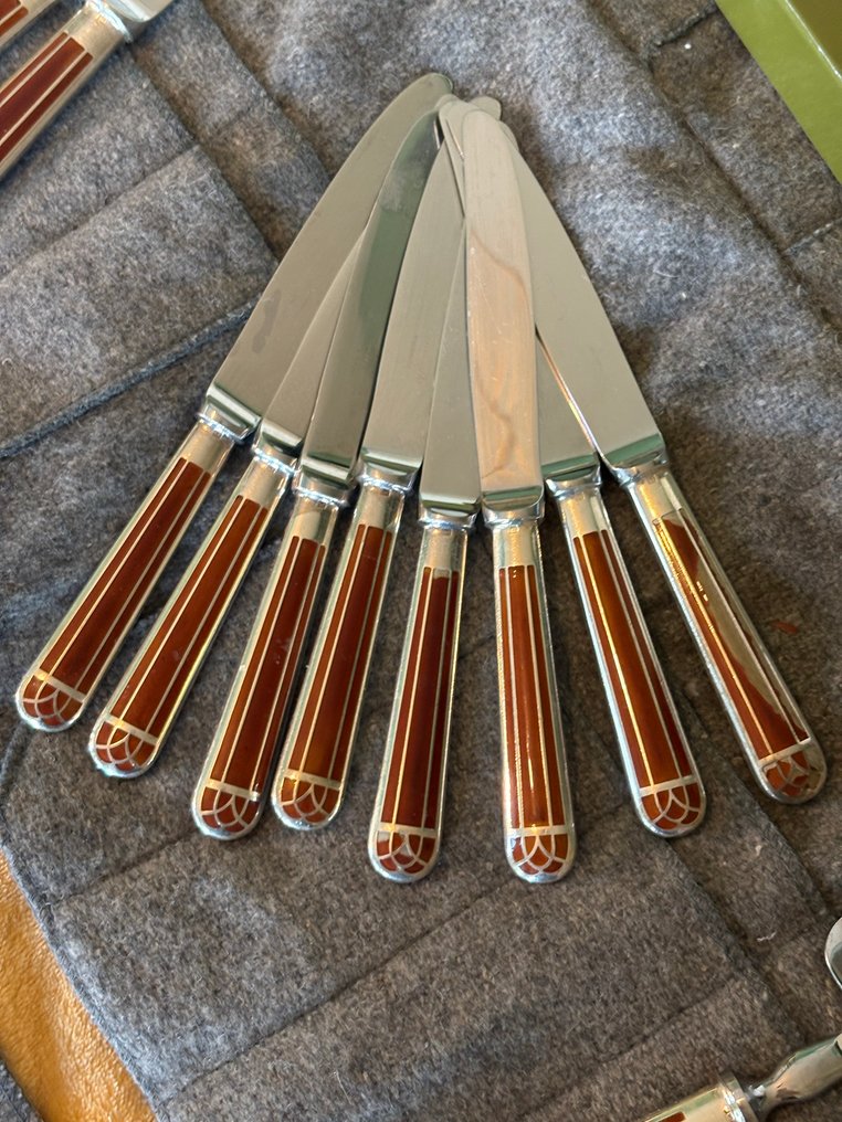 Christofle - Cutlery set (57) - Talisman - Silverplated, Lacquer of China #2.1