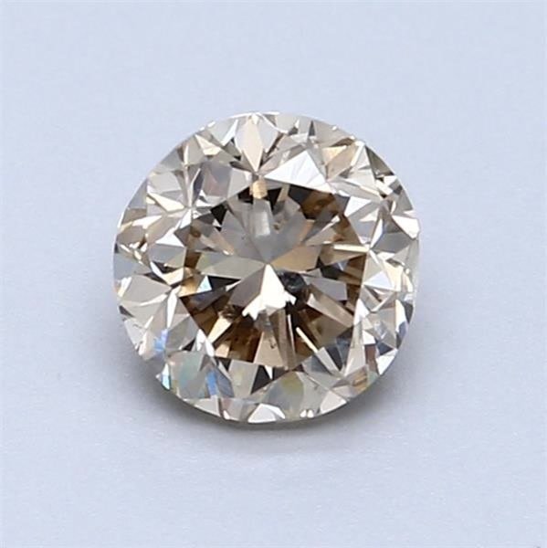 1 pcs Diamant (Colorat natural) - 1.02 ct - Rotund - Fancy light Maro - VS2 - IGI (Institutul gemologic internațional) #1.0