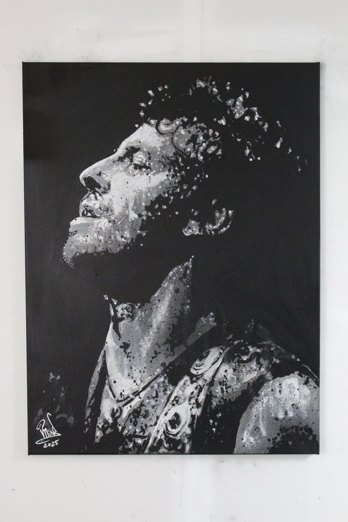 Bruce Springsteen - handpainted and signed - by artist Vincent Mink. - Portrait #1.0