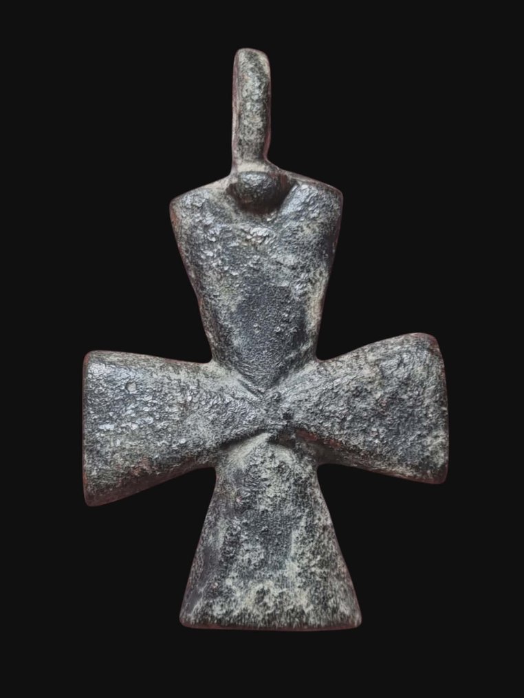 Μεσαιωνική, εποχή σταυροφόρων Μπρούντζος, Εκπληκτικό κέντρο empire Cross Κρεμαστό κόσμημα  (χωρίς τιμή ασφαλείας) #3.2