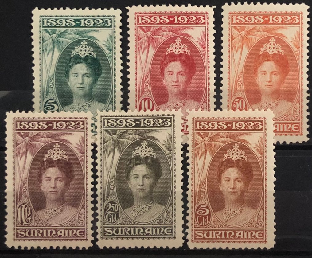 Suriname 1897/1923 - Wilhelmina Jubilee in the New Hebrides - Yvert Nr. 100-106 \ Michel Nr. II #4.3