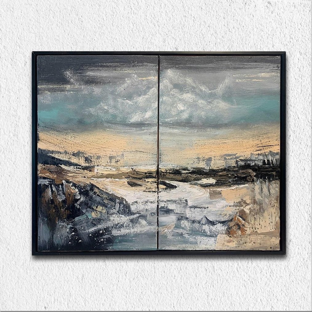 Nguyen Robert - Contraste Côtier 50 x 61,5 cm Diptyque #1.0