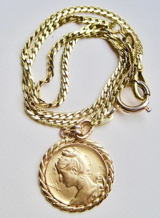 Ohne mindestpreis - Brustverzierung Goldgefüllt - Art nouveau #2.1