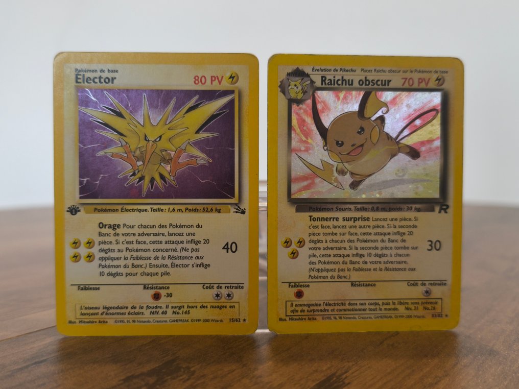 Pokémon - 2 Card - Raichu Obscur & Élector Holo - Various sets #1.0