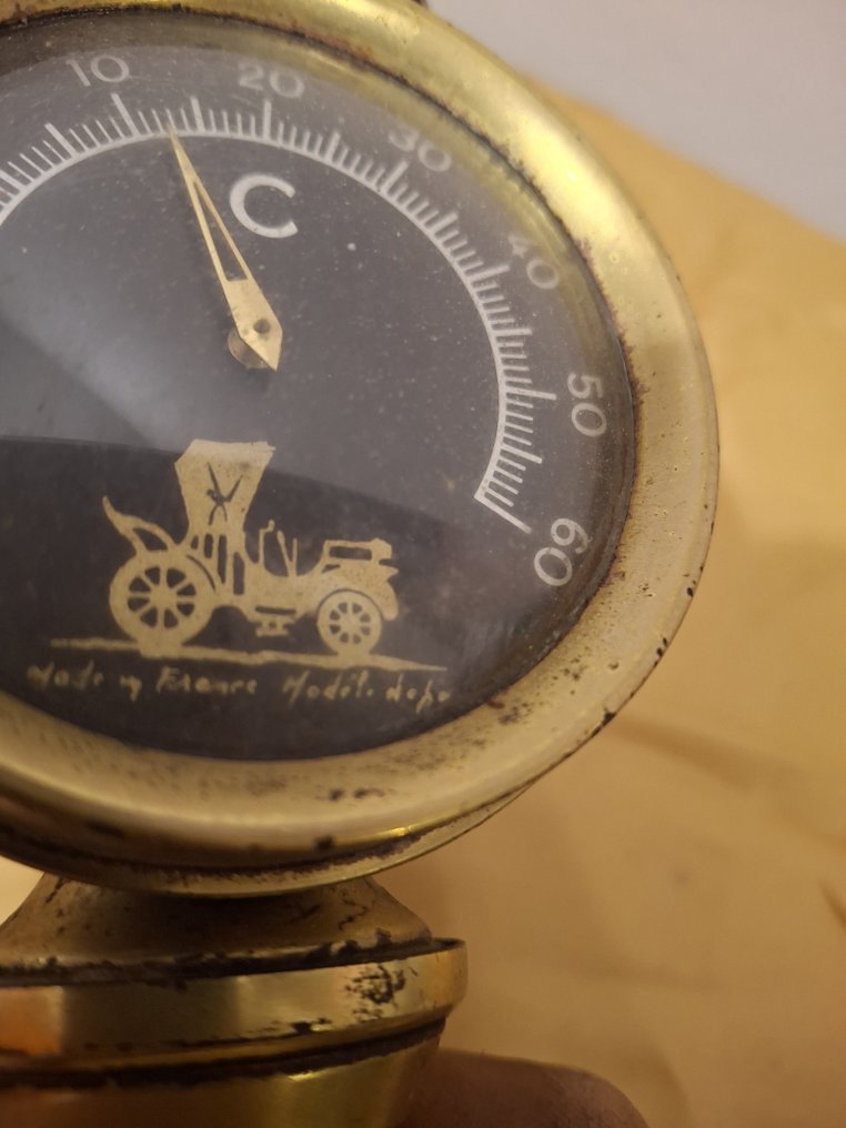 Termometer - Messing, Glas, Jern - Vintage termometer #4.3