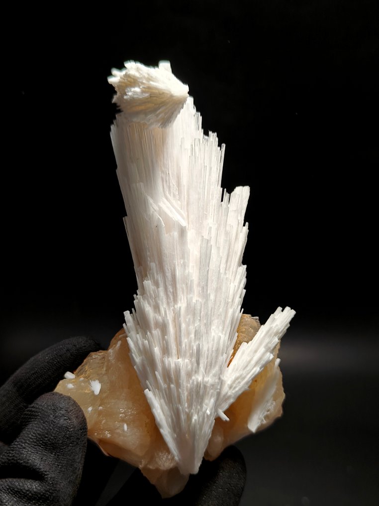 Scolecite su Stilbite Cristalli su matrice - Altezza: 13 cm - Larghezza: 9 cm- 156 g #1.0