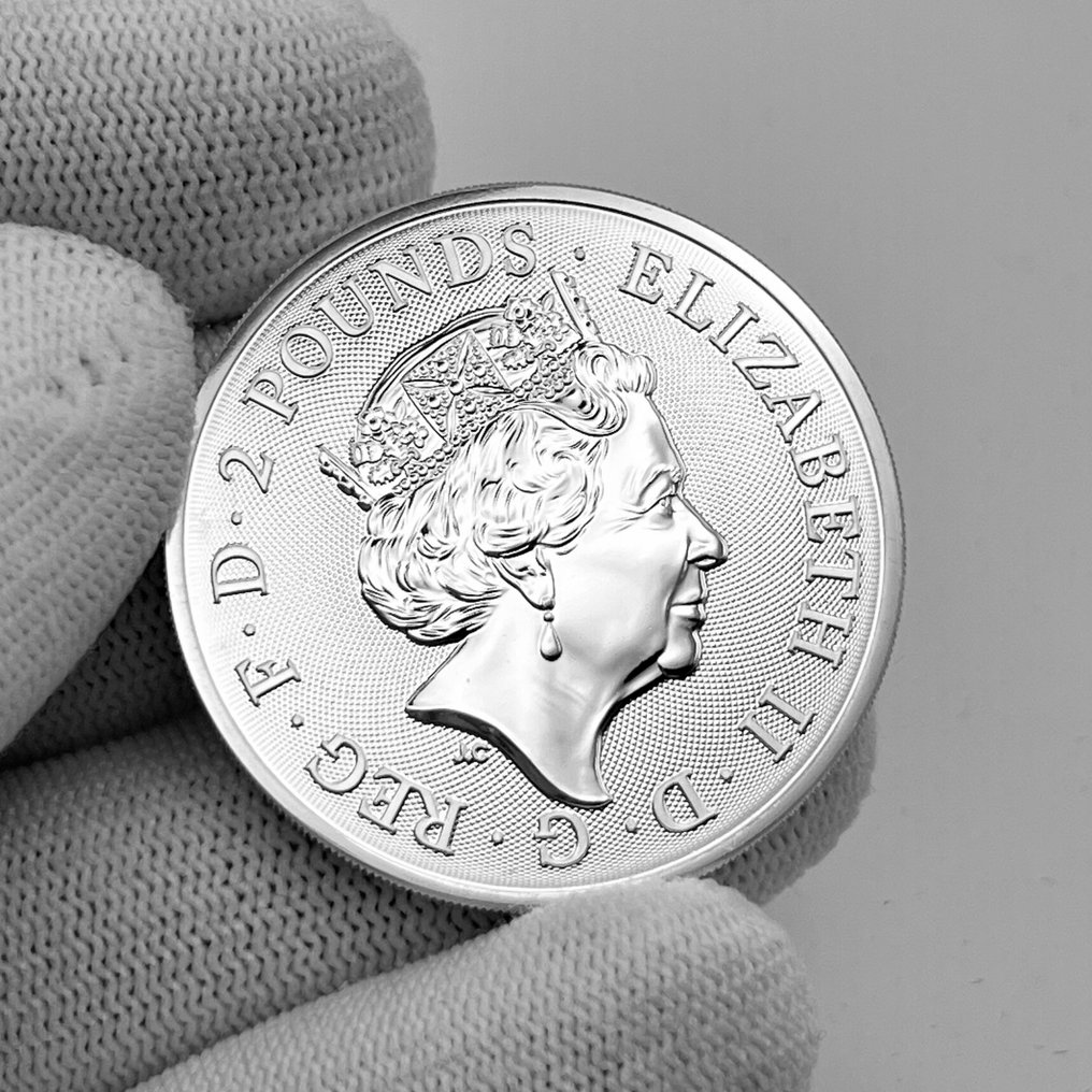 Royaume-Uni. 2 Pounds 2021 – British Music Legends: David Bowie – 1 oz Silver Coin – .999 Fine Silver – BU (Sans prix de réserve) #4.3