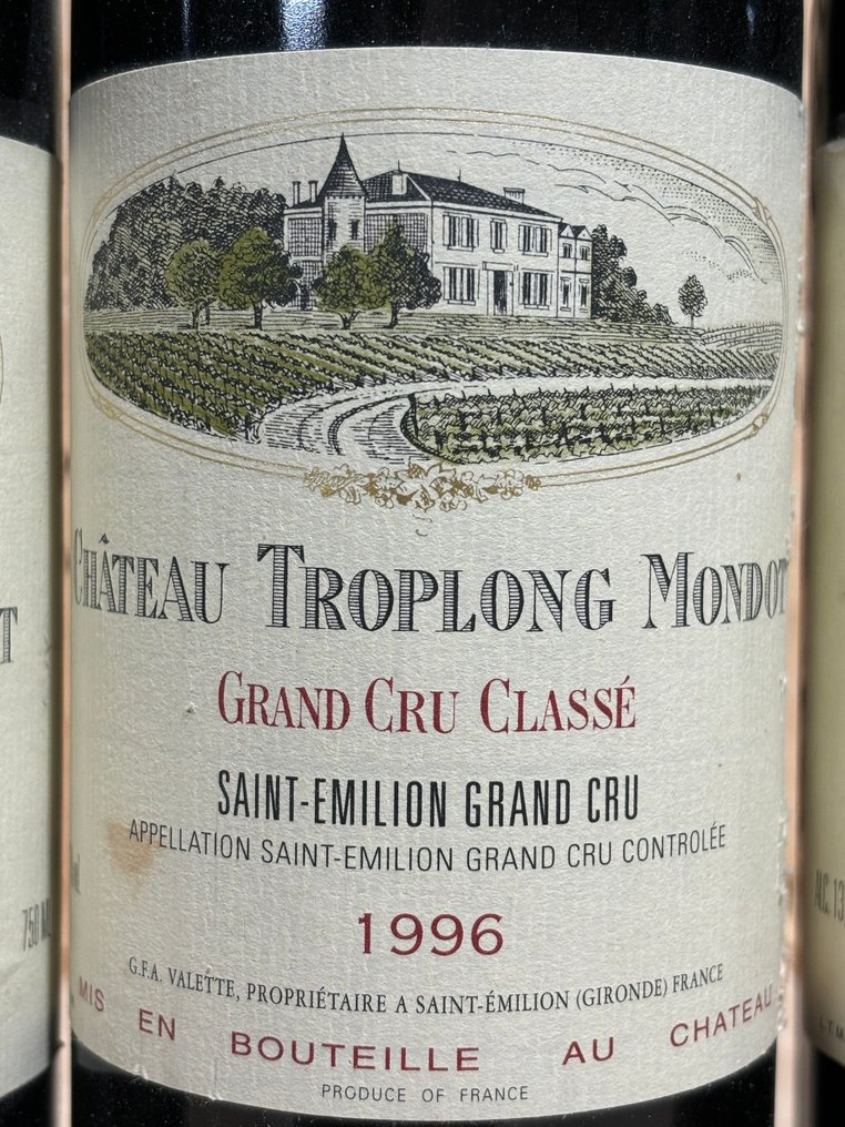 1996 , 1999 & 2002 Château Troplong Mondot - Saint-Émilion Grand Cru Classé - 3 Pullot (0.7 L) #3.2