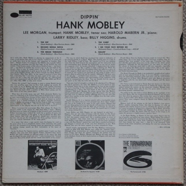 Hank Mobley - Dippin' - Δίσκος βινυλίου - Stereo, Reissue - 1970 #1.0