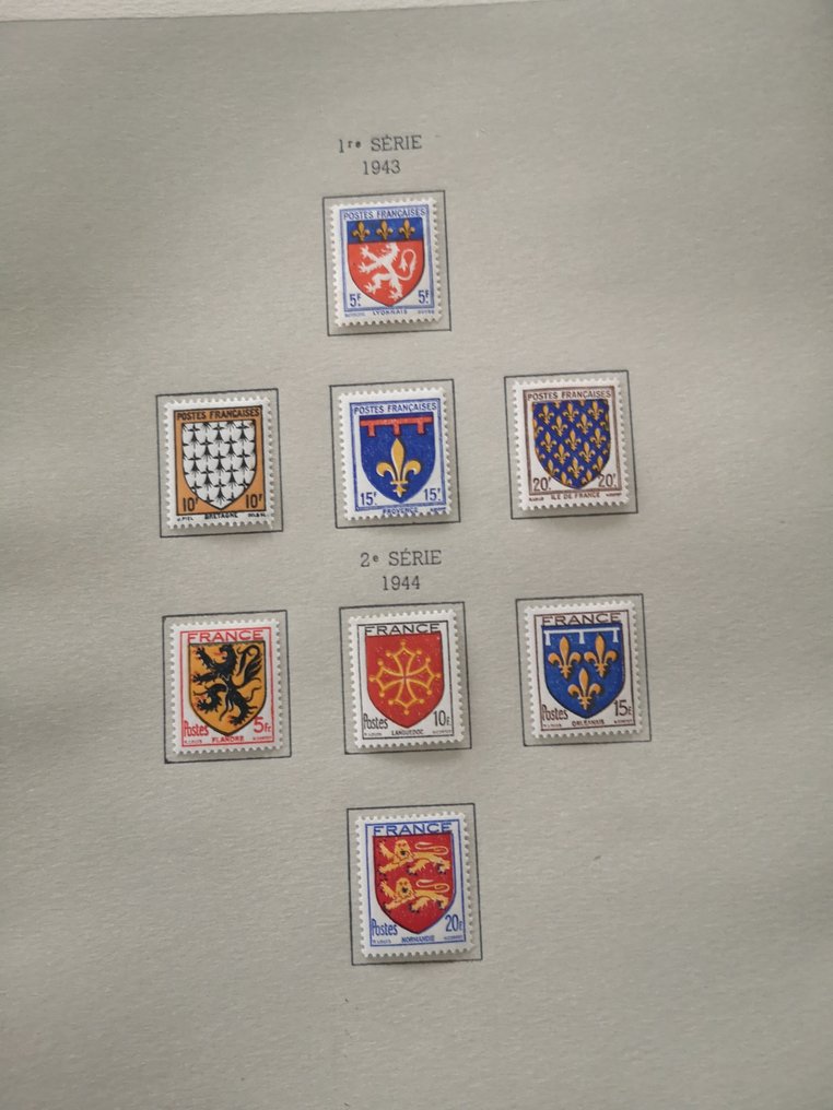 Γαλλία - Σετ ημι-μοντέρνων καινούριων γραμματοσήμων σε φύλλα, περίοδος 1940/1950 - εξαιρετικής κατάστασης. #1.0