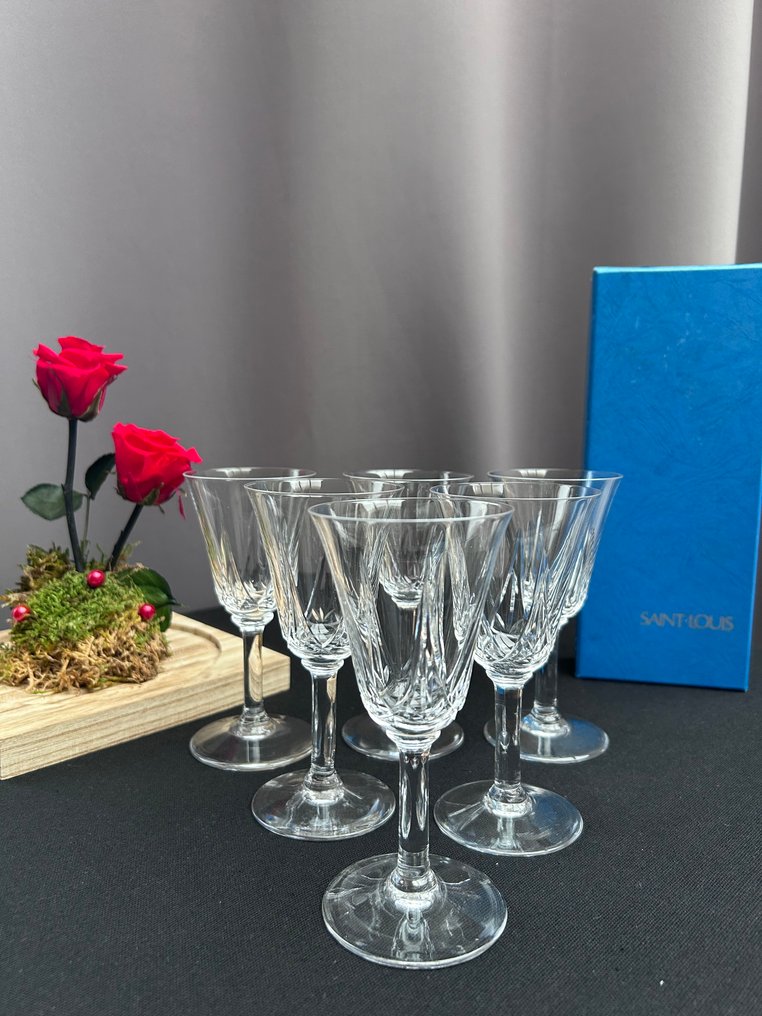 St. Louis - Table service for 6 (6) - Cerdagne - Crystal - Wine glasses #1.0