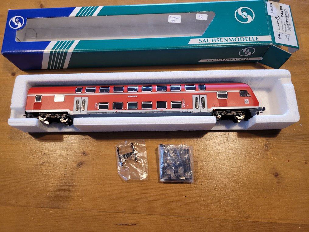Sachsenmodelle H0 - 74463 - Model train (1) - Sachsenmodelle DB Regio double-deck control car, red livery, Epoche V - DB #1.0