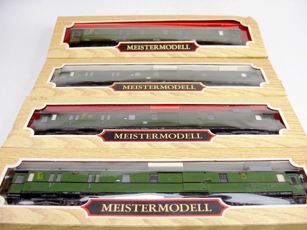 Liliput H0 - Wagon de passagers pour trains miniatures (4) - 4x voitures de voyageurs - DR (DRB), DB #1.0