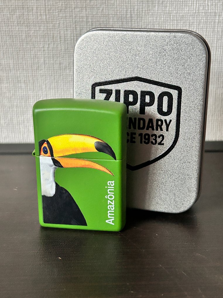 Zippo - B19-Amazonia poison green mat Zippo - Sem preço de reserva - Isqueiro - Aço #1.0