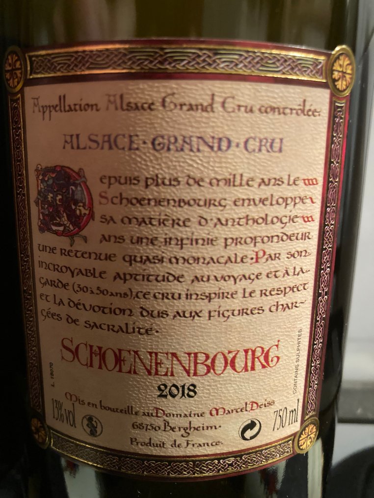 2018 Marcel Deiss "Schoenenbourg" - Αλσατία Grand Cru - 3 Î¦Î¹Î¬Î»Î· (0,75L) #3.2