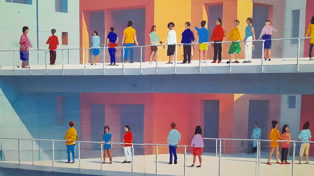 Giorgio Stocco - Tourists walking- opera unica #3.2