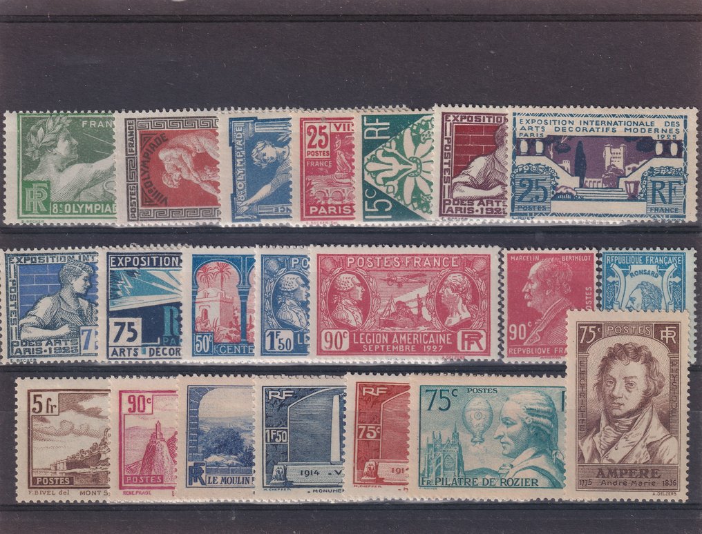 Frankrike  - Sett av semi-moderne lydelementer i ny tilstand på 2 plater - TB #1.0