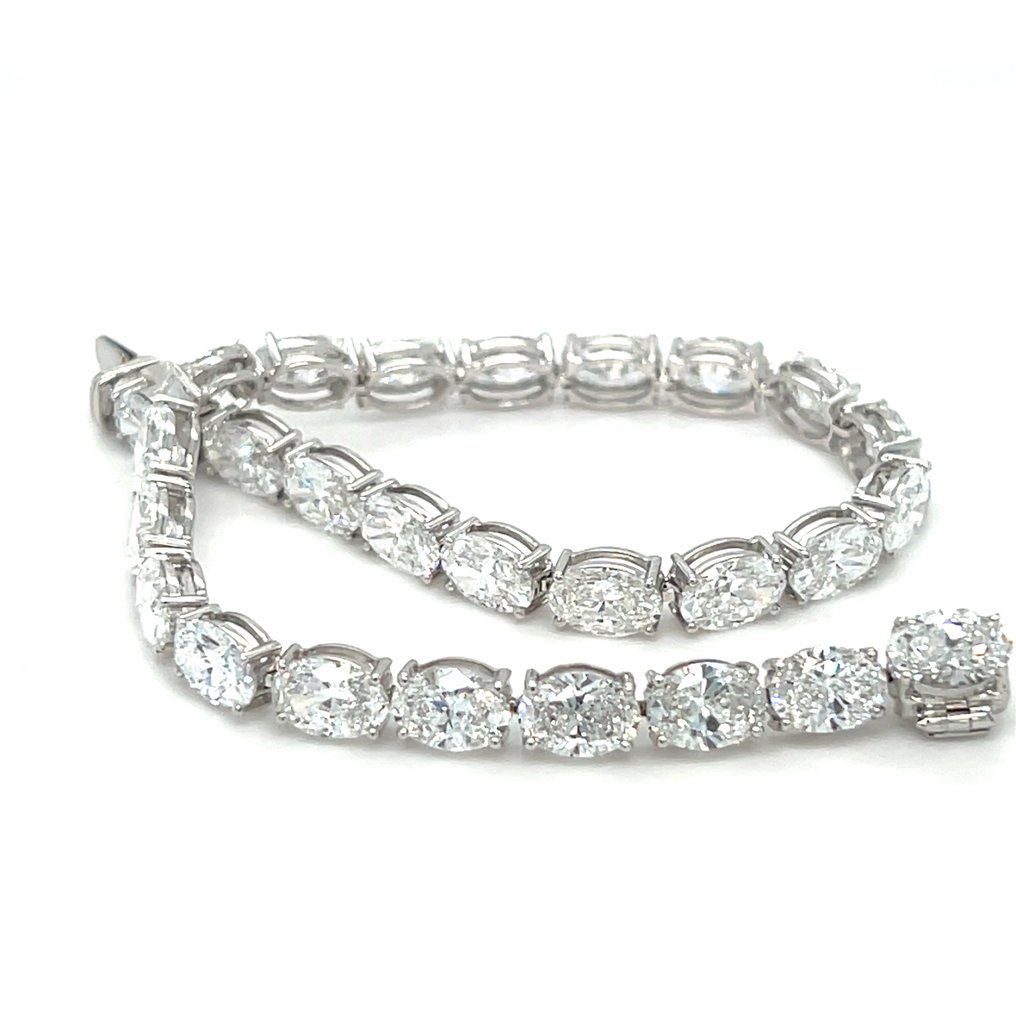 Βραχιόλι - 14 καράτια Λευκός χρυσός - 14.49ct. tw. Διαμάντι (Εργαστηριακής καλλιέργειας) #2.1