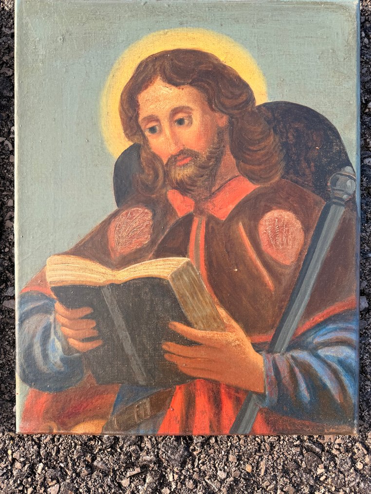 Apostolin muotokuva 'Pyhä Jaakko Suurempi' - Puu, Pellava - 1750-1800 - Pyhä Jaakob Suurempi #1.0