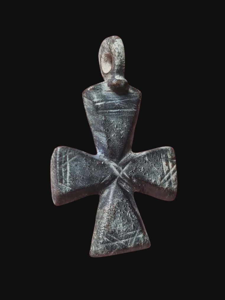 Μεσαιωνική, εποχή σταυροφόρων Μπρούντζος, Εκπληκτικό κέντρο empire Cross Κρεμαστό κόσμημα  (χωρίς τιμή ασφαλείας) #2.1