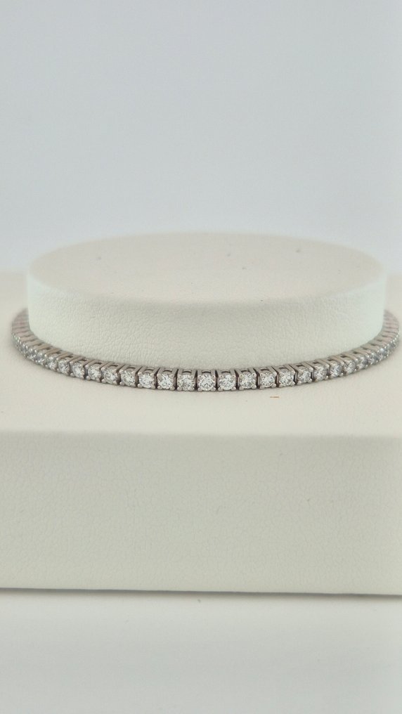 Βραχιόλι - 14 καράτια Λευκός χρυσός - 2.30ct. tw. Διαμάντι (Εργαστηριακής καλλιέργειας) #2.1