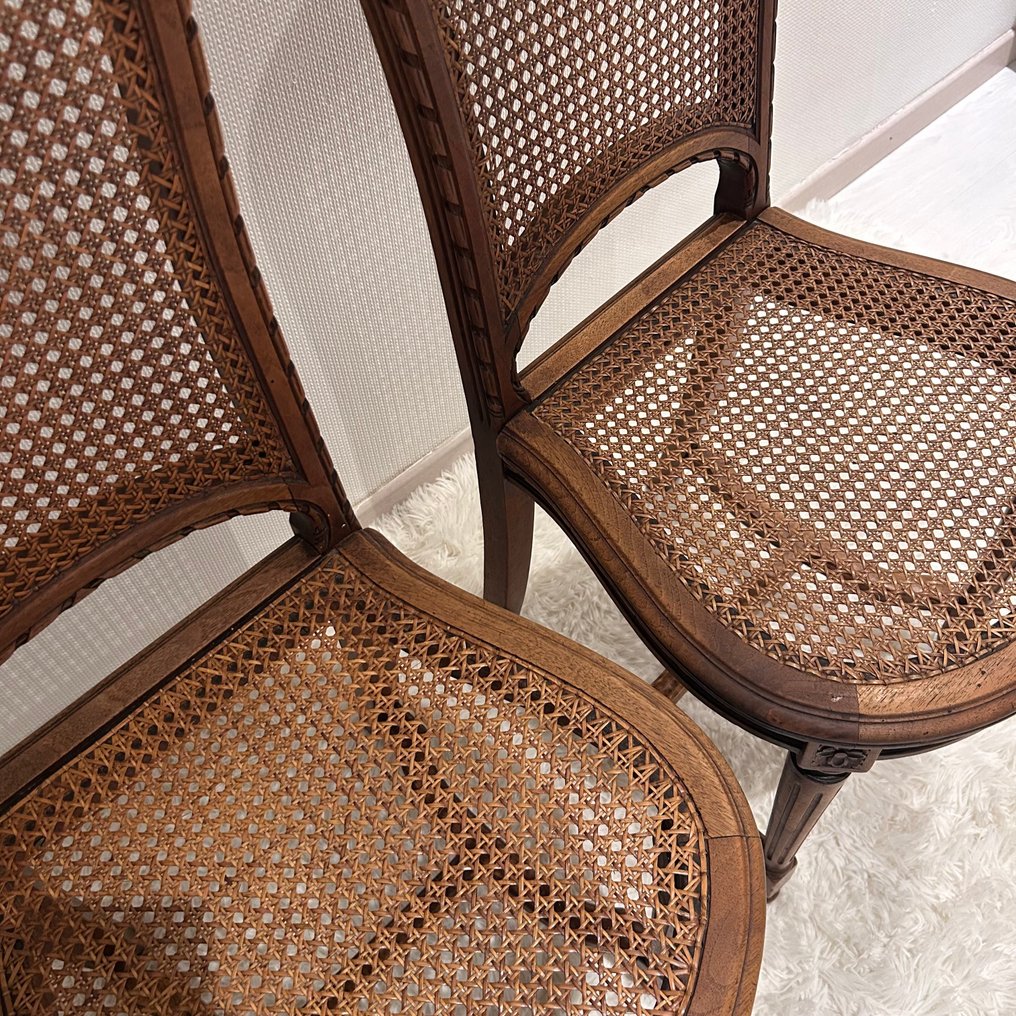 Καρέκλα (2) - Ξύλο - Louis XVI με καναπέ. #2.1