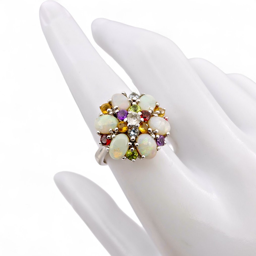 Zonder minimumprijs - Ring Zilver - (Gecertificeerd) #4.3