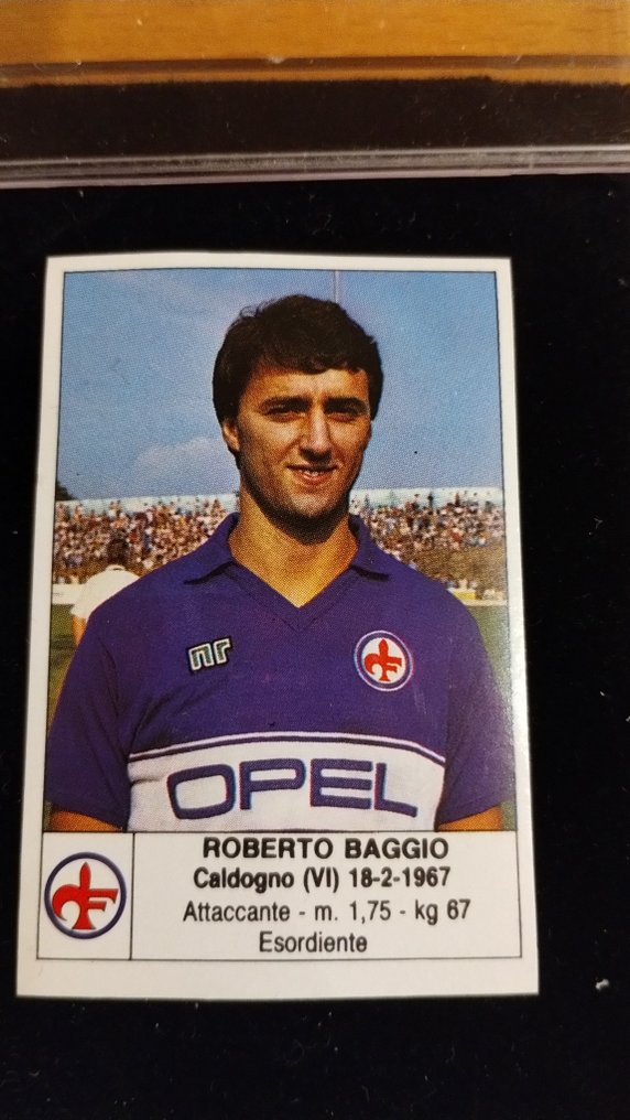 1985/86 Edis Calciatori Roberto Baggio (Paolo Monelli error) #63 ROOKIE - CGC 7 Graded sticker #1.0