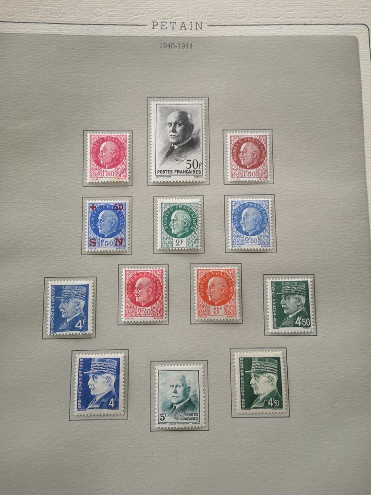 Γαλλία - Σετ ημι-μοντέρνων καινούριων γραμματοσήμων σε φύλλα, περίοδος 1940/1950 - εξαιρετικής κατάστασης. #3.2