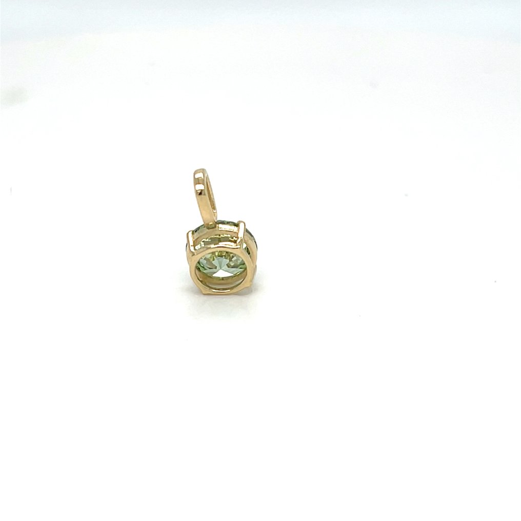 Ei pohjahintaa - Riipus - 14 kt. Keltakulta - 1.01ct. tw. Vihreä Timantti (Fancy-värinen laboratoriotimantti) #4.3