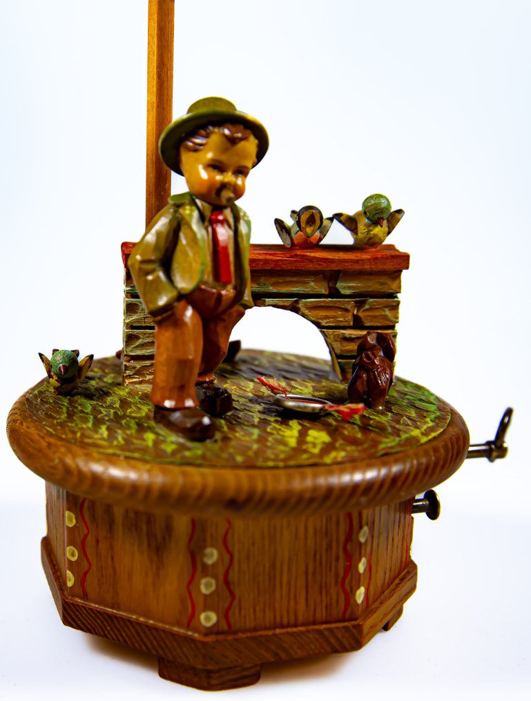 Speeldoos Thorens Anri man met sigaar - Music box - Switzerland - 1950-1960 #1.0