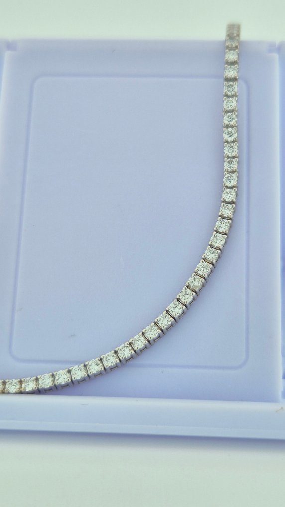 Βραχιόλι - 14 καράτια Λευκός χρυσός - 2.30ct. tw. Διαμάντι (Εργαστηριακής καλλιέργειας) #4.3