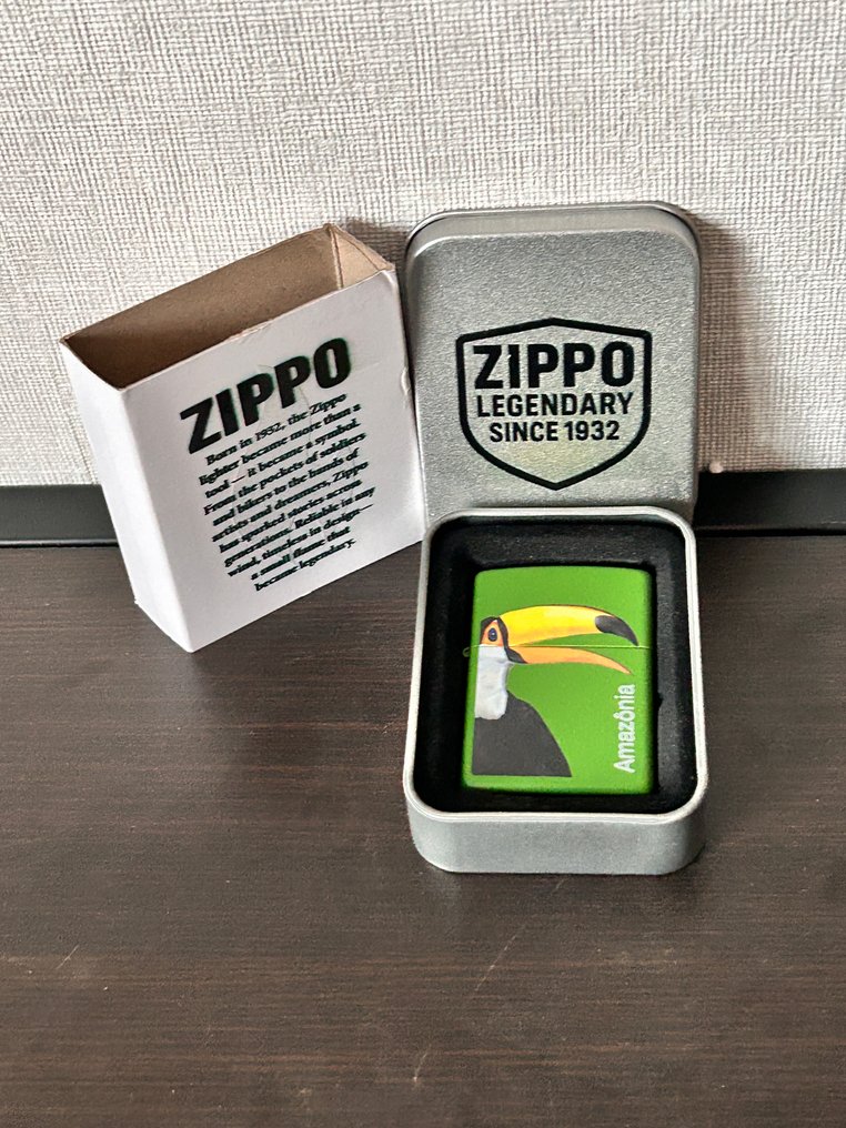 Zippo - B19-Amazonia poison green mat Zippo - Sem preço de reserva - Isqueiro - Aço #3.2