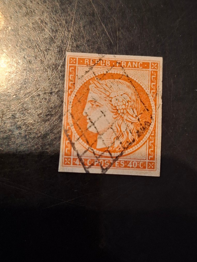 Γαλλία 1849/1849 - Ceres N° 5 εξασφαλισμένο, υπέροχο, υπογεγραμμένο. #1.0