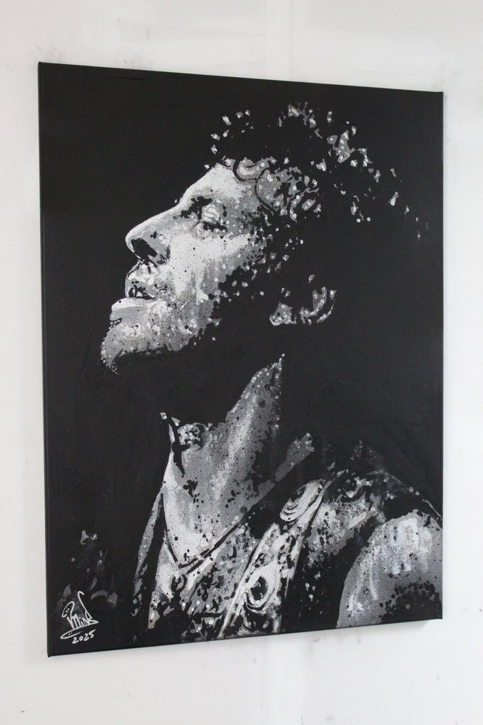 Bruce Springsteen - handpainted and signed - by artist Vincent Mink. - Portrait #2.1