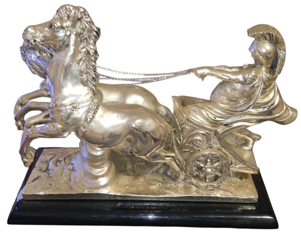 Statua, Biga Imperiale (1980) - 25 cm - .925 argento #4.3
