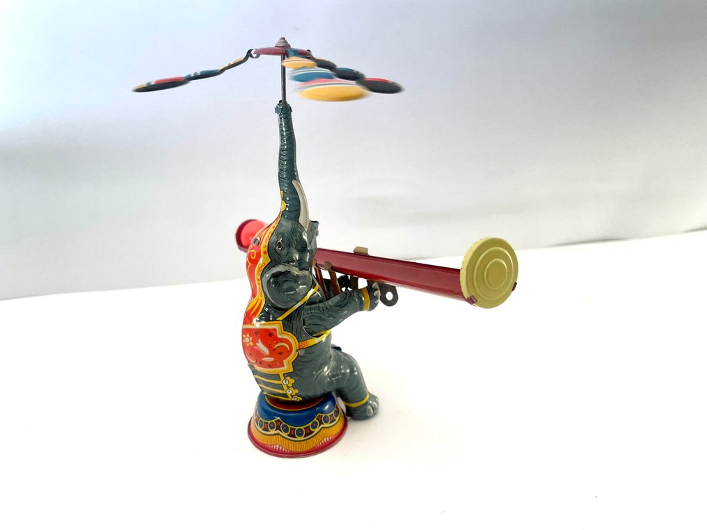 NBN (Nuernberger Blechspielwaren) - 锡制玩具人偶 - Balancing Elephant "Made in Germany" - 1930-1940 - 德国 #1.0