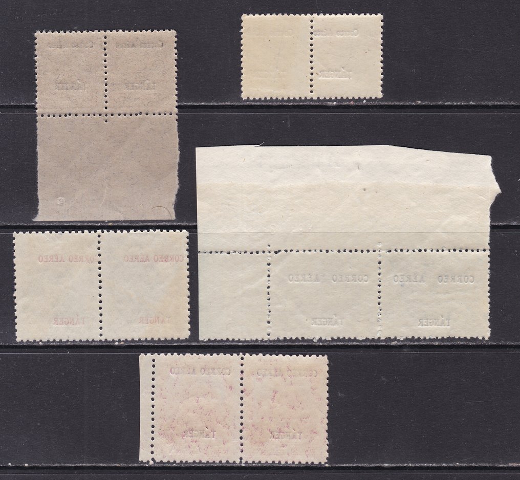 Tangier 1939 - Tanger - Edifil 108/112 - Spain Stamps Authorized - Short Series in Pairs #1.0