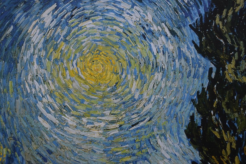 Vincent Van Gogh - "ROAD WITH CYPRESS AND STAR" - Original vintage poster - year 1996 #2.1