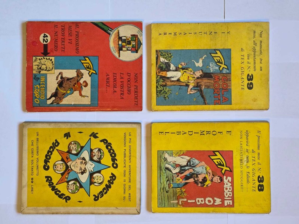 Tex 34, 37, 38, 41 - Gigante Spillato - 4 Comic - Πρώτη έκδοση - 1963/1964 #1.0