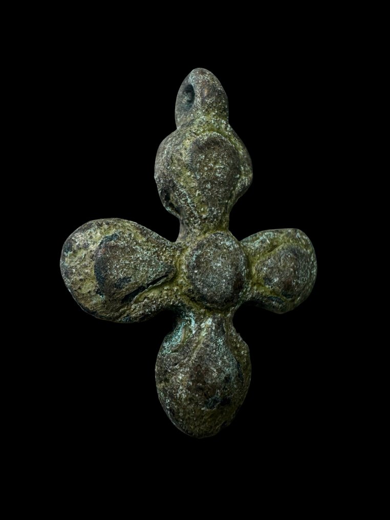 Medieval Bronze Cross - 32 mm - Cross pendant (No reserve price) #1.0