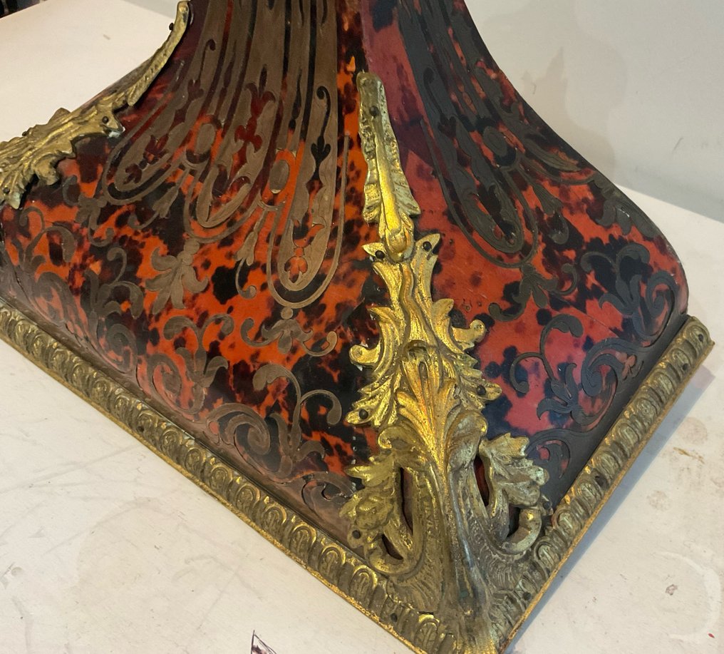 Szafka - Drewno, Mosiądz - Podstawa do zegarka boulle #1.0