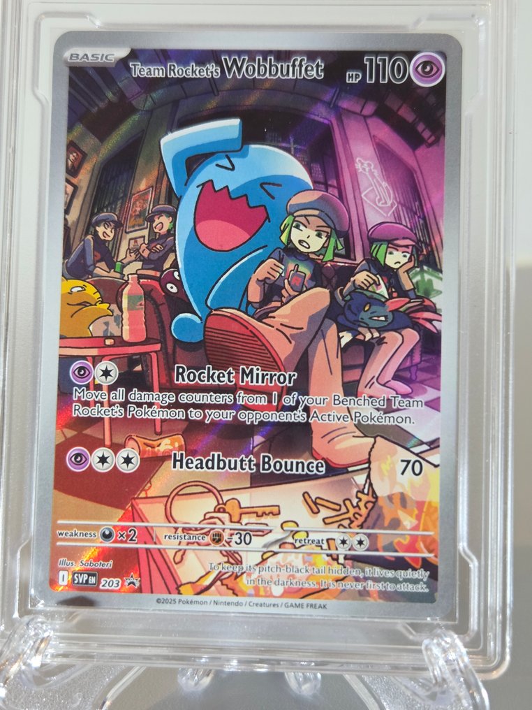 Pokémon - 1 Graded card - Wobbuffet Svp en 203 Προωθητική κάρτα, Πλήρης τέχνη - GG 10 #2.1
