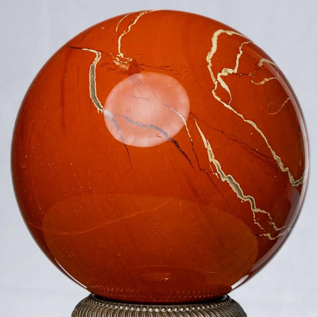 Red Jaspis Kula jakości z czerwonego jaspisu - Wysokość: 10.15 cm - Szerokość: 10.15 cm- 1442 g #2.1